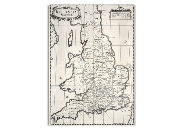 Old Saxon Map Of The UK