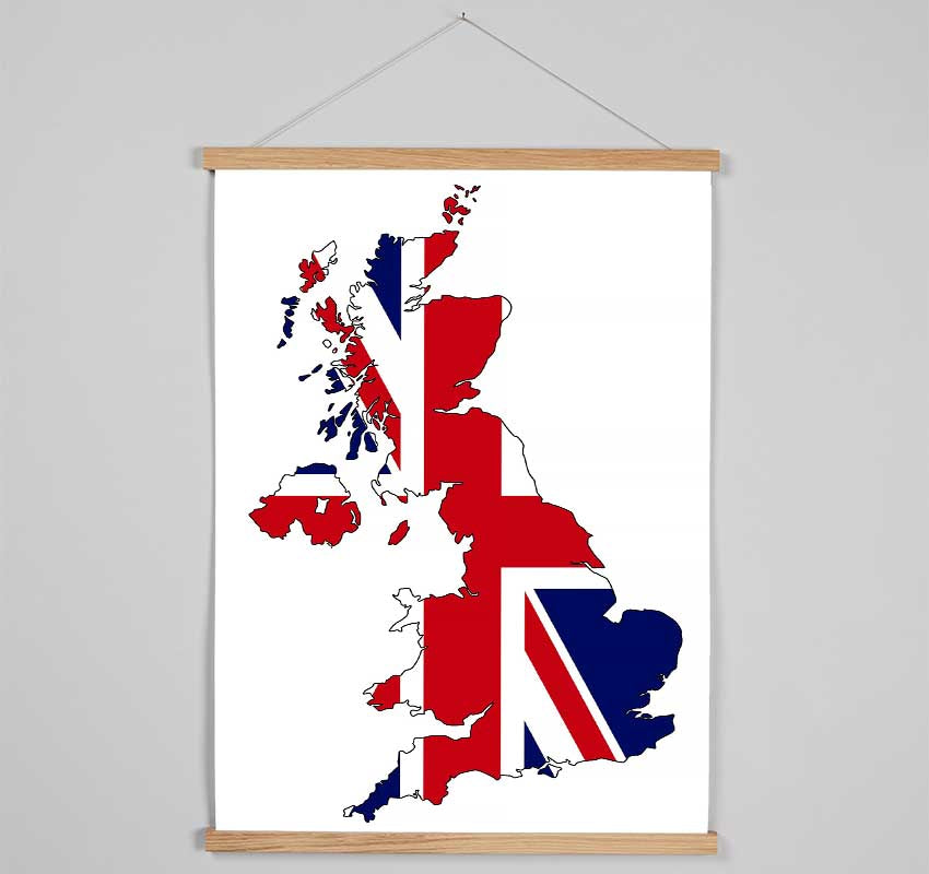 United Kingdom Flag 3 Hanging Poster - Wallart-Direct UK