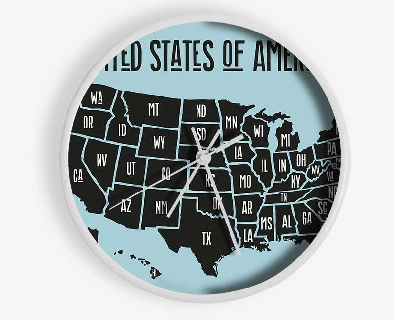 States Of America 2 Clock - Wallart-Direct UK