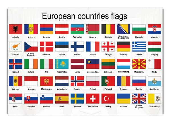 Europäische Länderflaggen