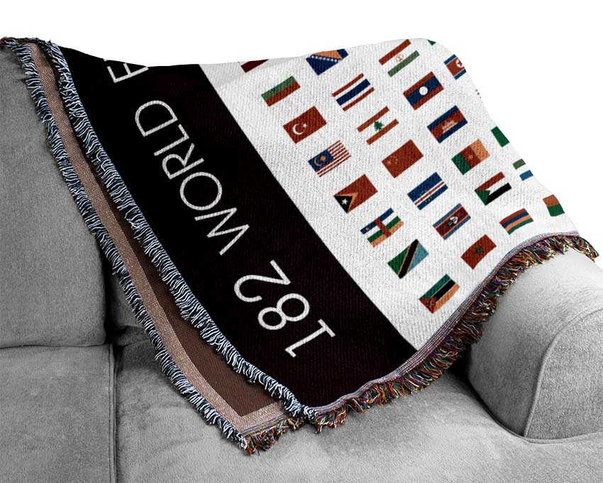 World Flags Woven Blanket