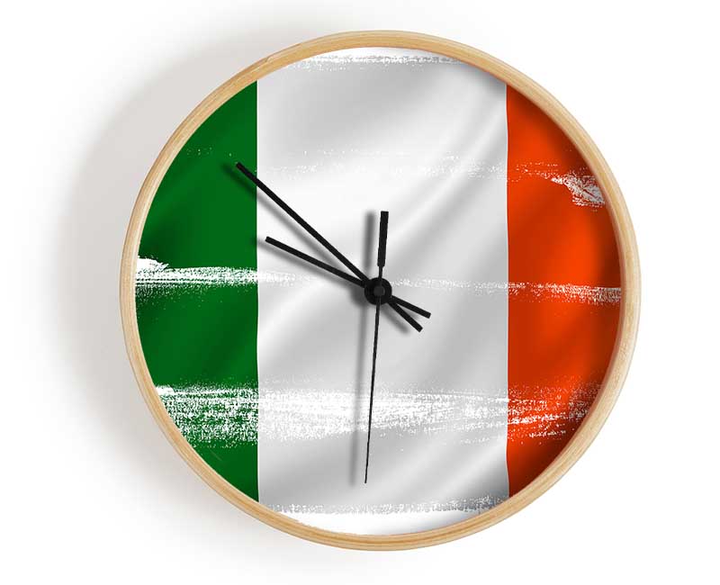 Irish Flag 1 Clock - Wallart-Direct UK