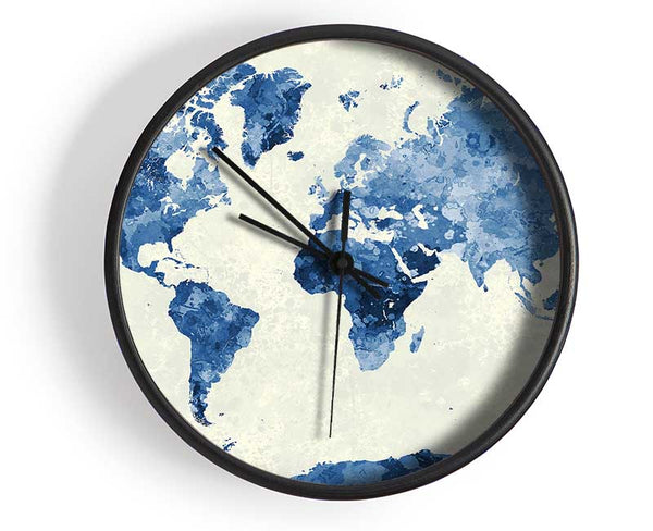 Map Of The World 4 Clock - Wallart-Direct UK