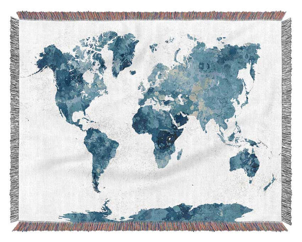 Map Of The World 4 Woven Blanket