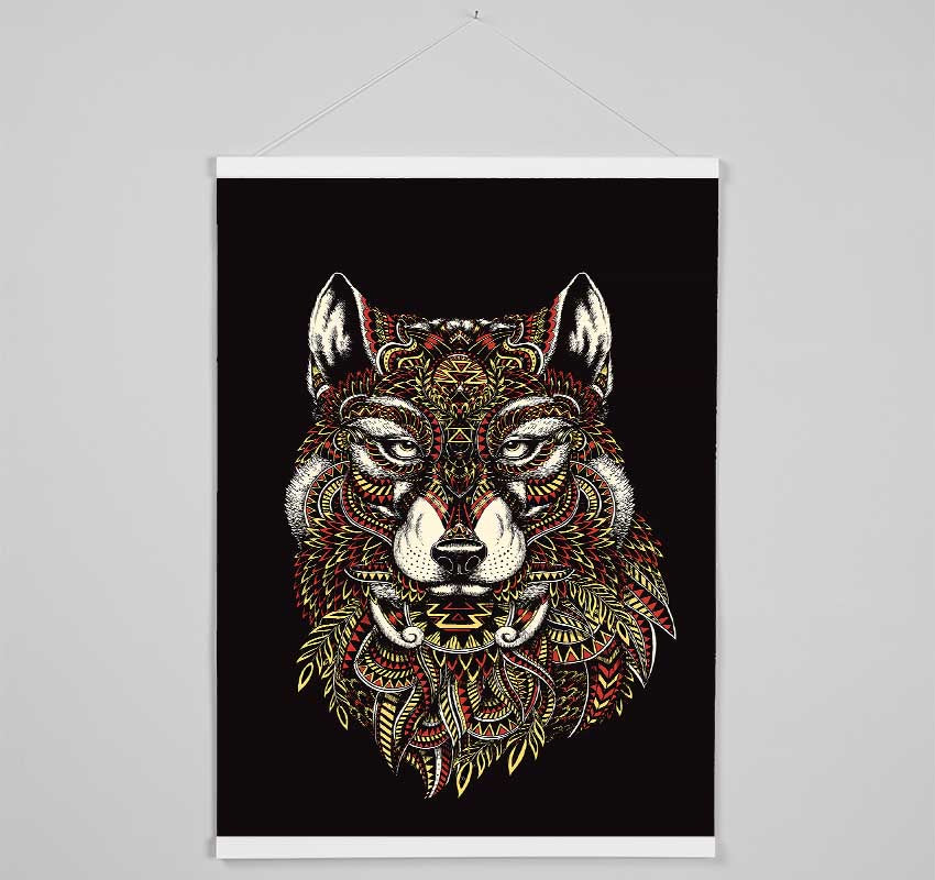 Indian Wolf Hanging Poster - Wallart-Direct UK