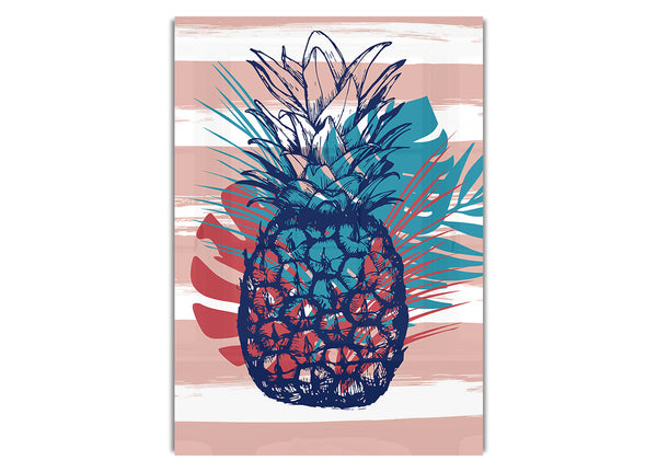 Pop Art Pineapple Palm Leaves