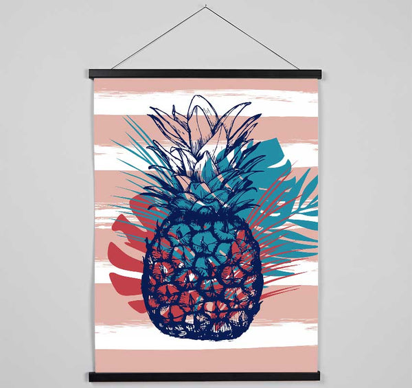 Pop Art Pineapple Palm Leaves Hanging Poster - Wallart-Direct UK