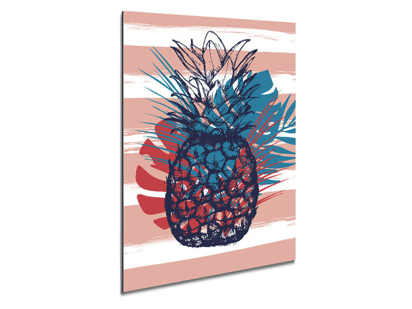 Pop Art Pineapple Palm Leaves