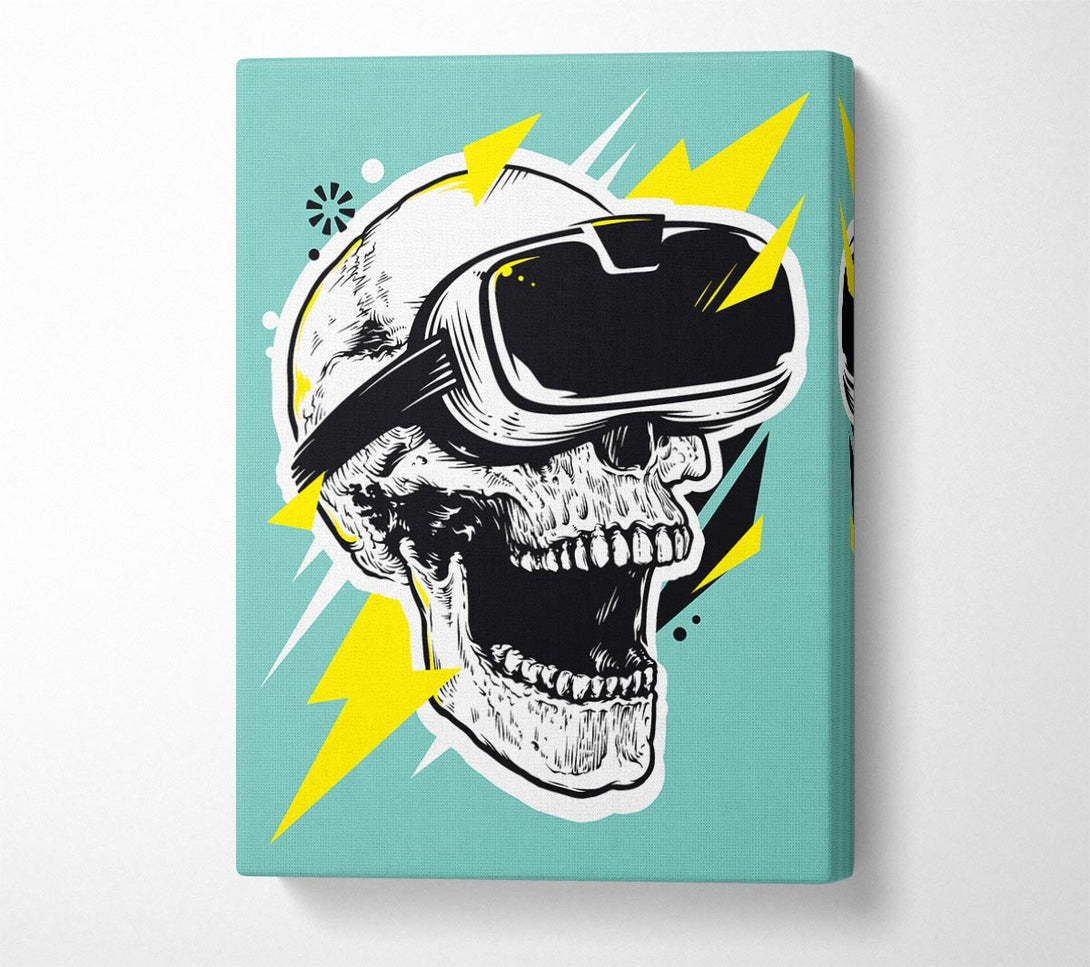 Picture of Video Game Shocked Skull Canvas Print Wall Art