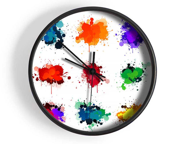 Chakra Colours 2 Clock - Wallart-Direct UK