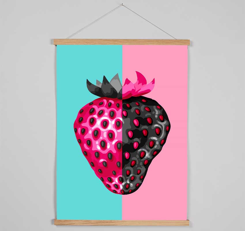 Pop Art Strawberry Hanging Poster - Wallart-Direct UK