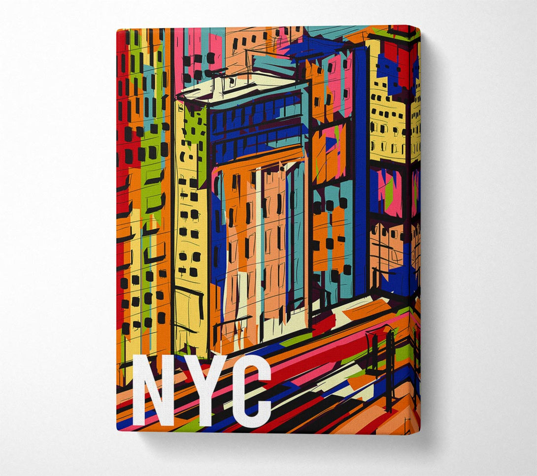 Picture of NYC Colourful City Canvas Print Wall Art