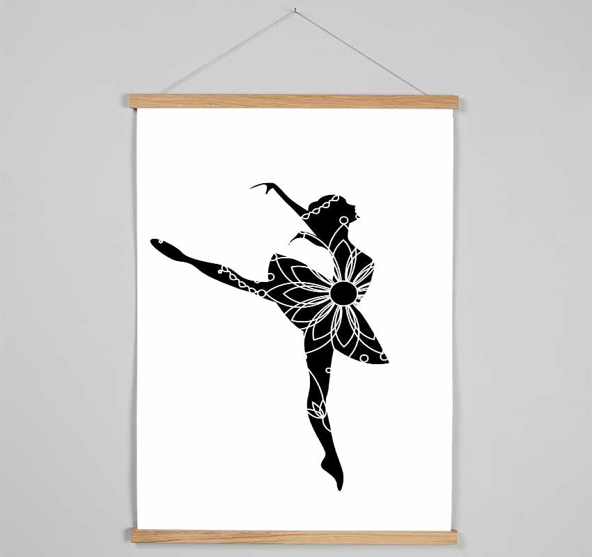 Ballerina Flower Hanging Poster - Wallart-Direct UK