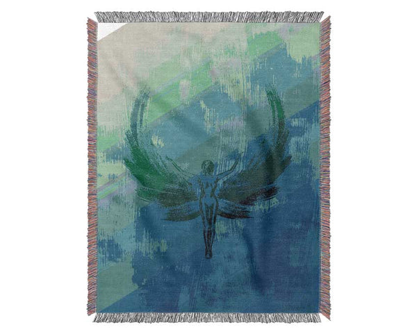 Green Angel Woven Blanket