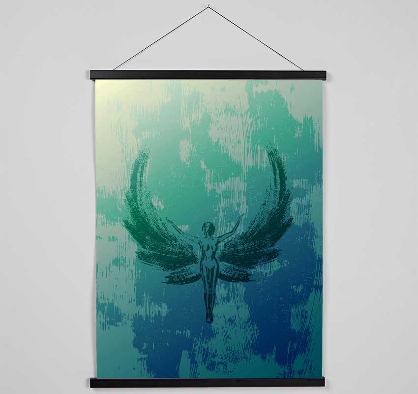 Green Angel Hanging Poster - Wallart-Direct UK