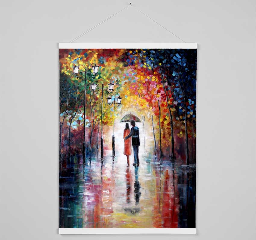 Romantic Walk Through The City Hanging Poster - Wallart-Direct UK