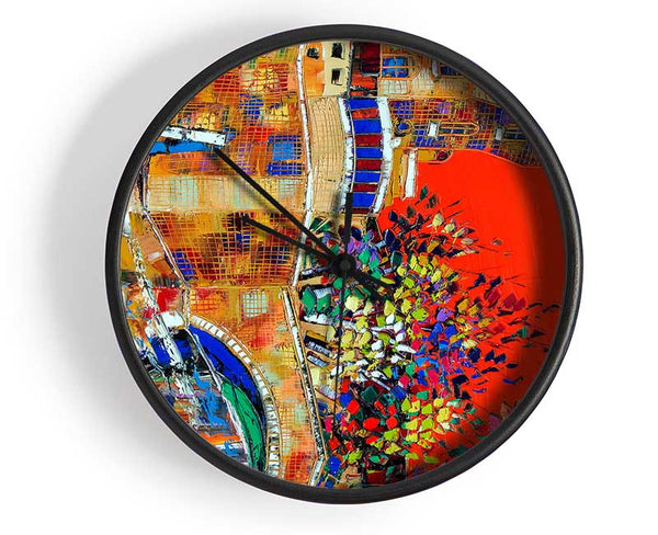 Red Sky City Clock - Wallart-Direct UK