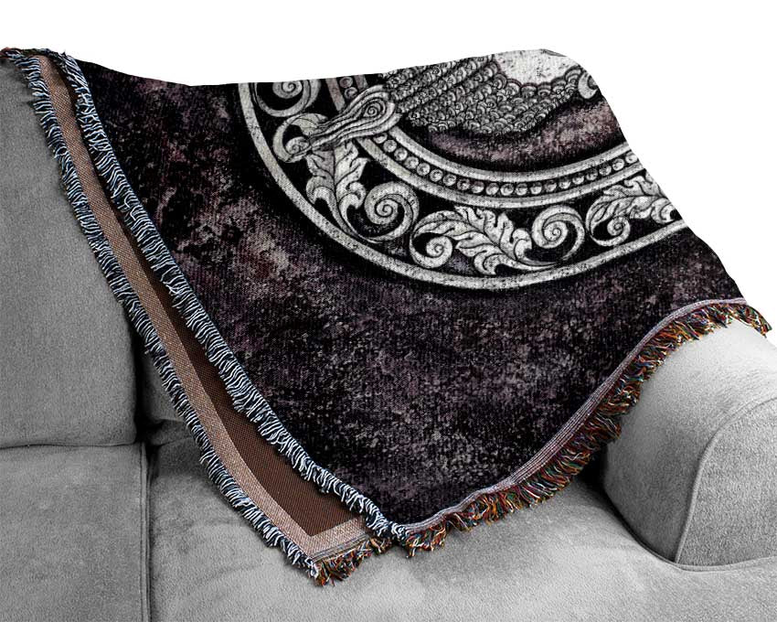 Buddha Black Woven Blanket