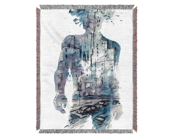 Man In The City Woven Blanket