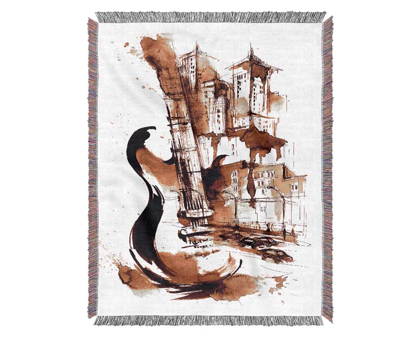 Music In The City Woven Blanket