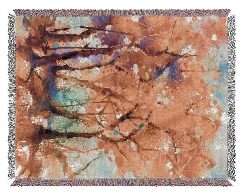 Autumn Trees 2 Woven Blanket