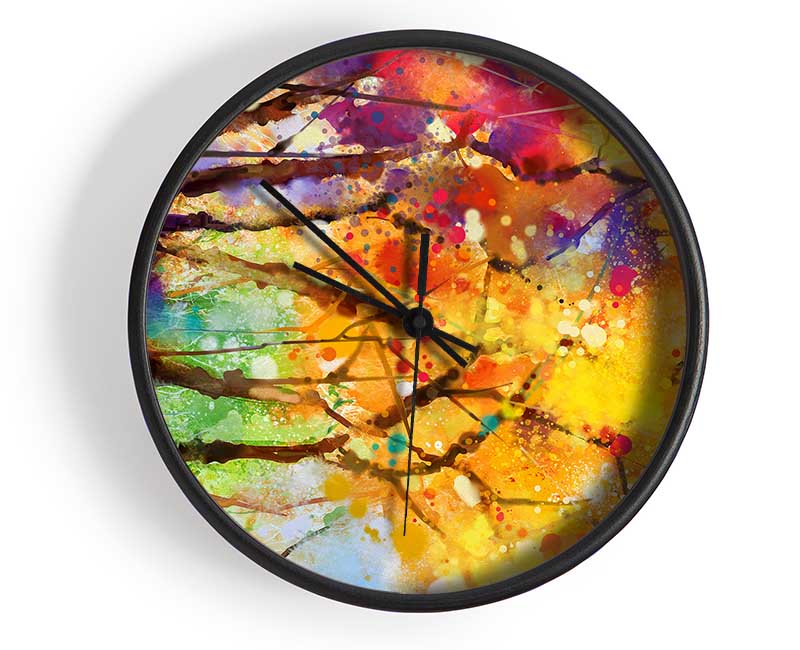 Autumn Trees 2 Clock - Wallart-Direct UK