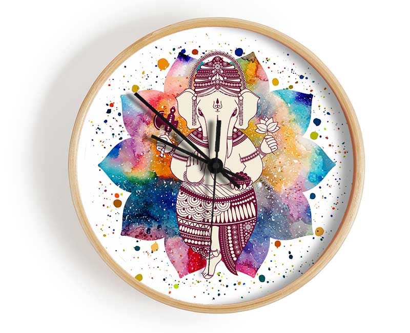 Ganesha Hindu God Clock - Wallart-Direct UK