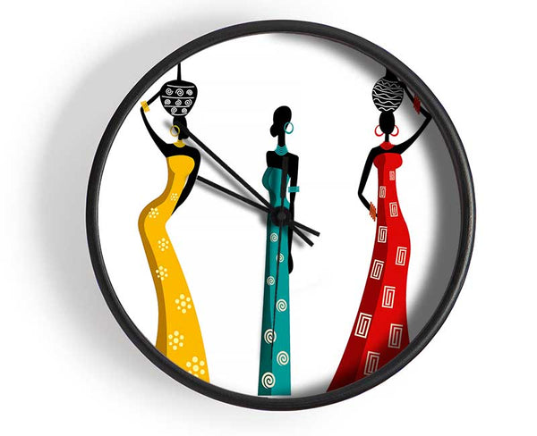 African Women Clock - Wallart-Direct UK