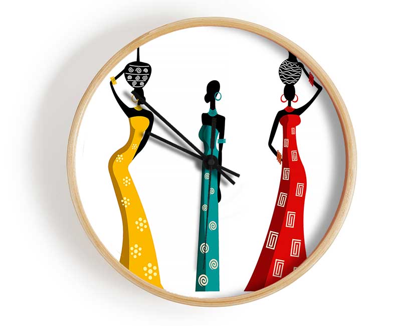 African Women Clock - Wallart-Direct UK