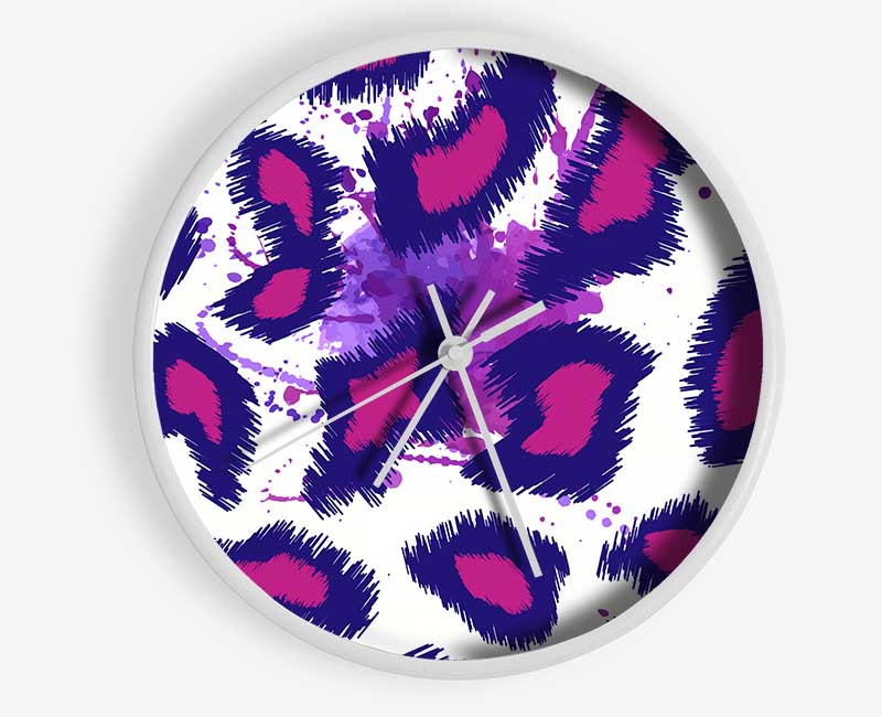 Pop Art Leopard Print Clock - Wallart-Direct UK