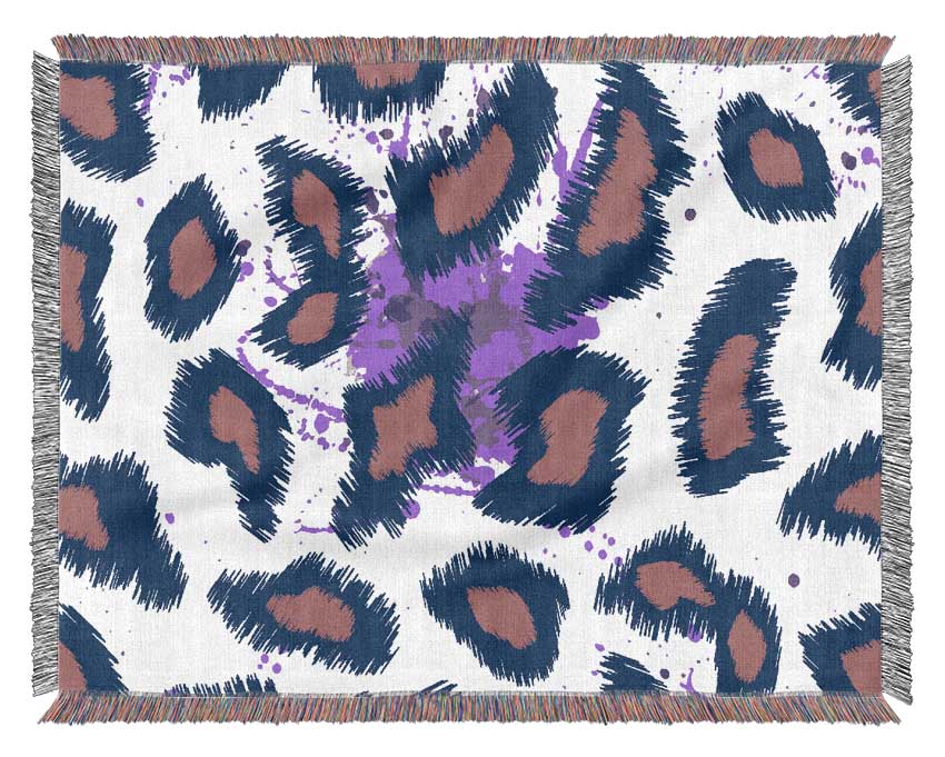 Pop Art Leopard Print Woven Blanket