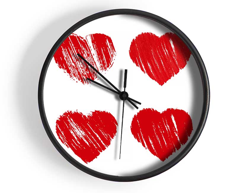 All Love Hearts Clock - Wallart-Direct UK