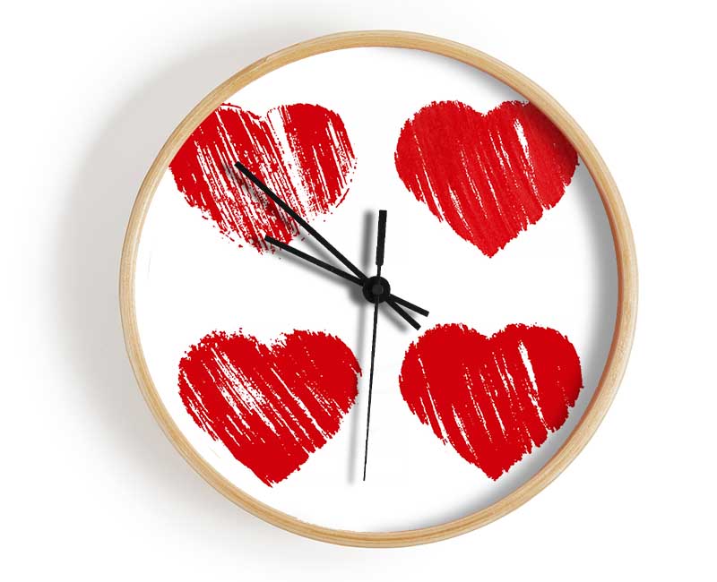 All Love Hearts Clock - Wallart-Direct UK