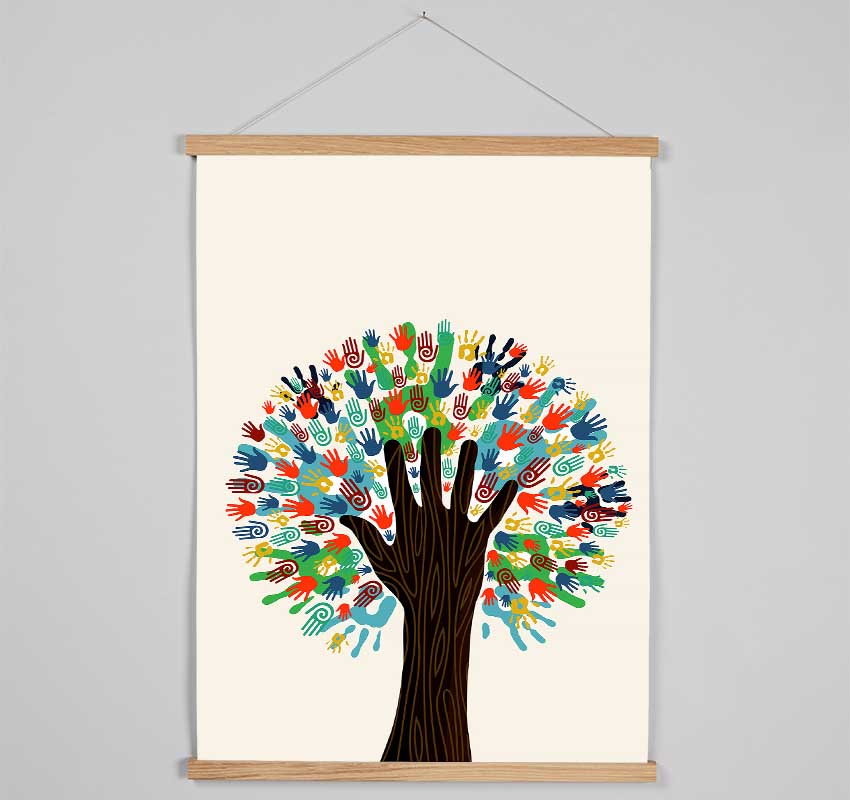 Hands Of Life Hanging Poster - Wallart-Direct UK