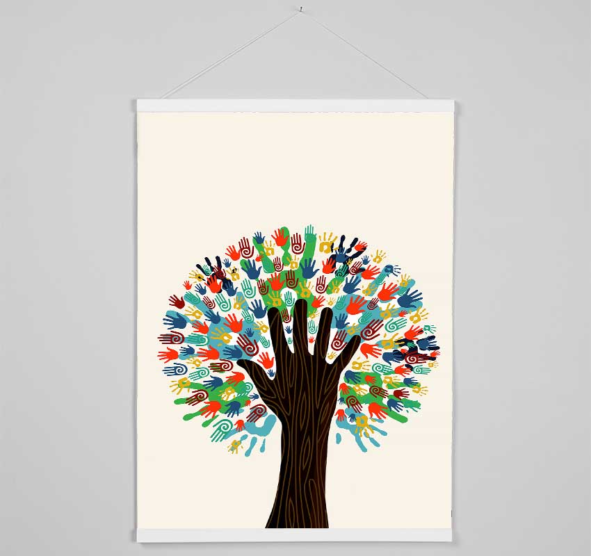 Hands Of Life Hanging Poster - Wallart-Direct UK