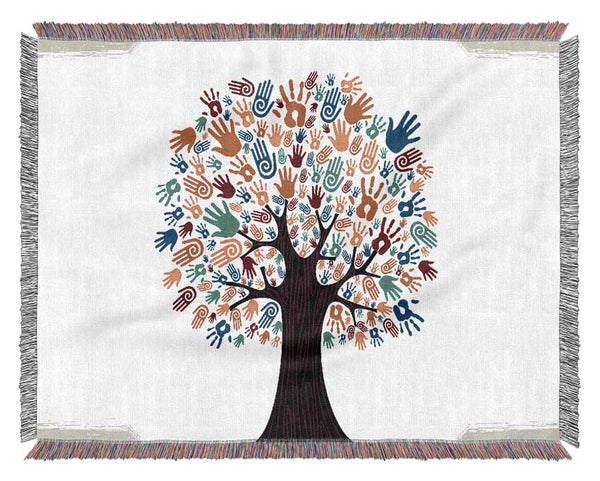 Hands Of The Tree Woven Blanket