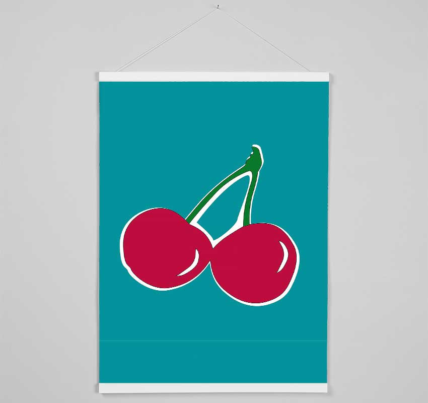 Cherries Hanging Poster - Wallart-Direct UK