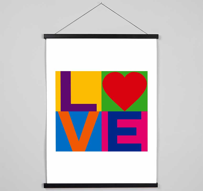 Love Colours Hanging Poster - Wallart-Direct UK