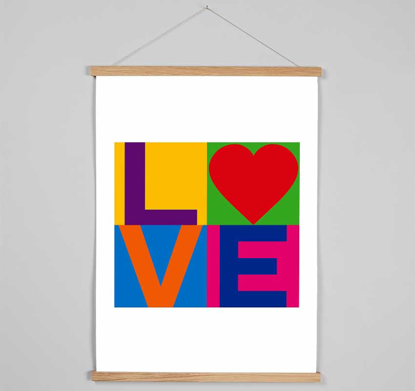 Love Colours Hanging Poster - Wallart-Direct UK