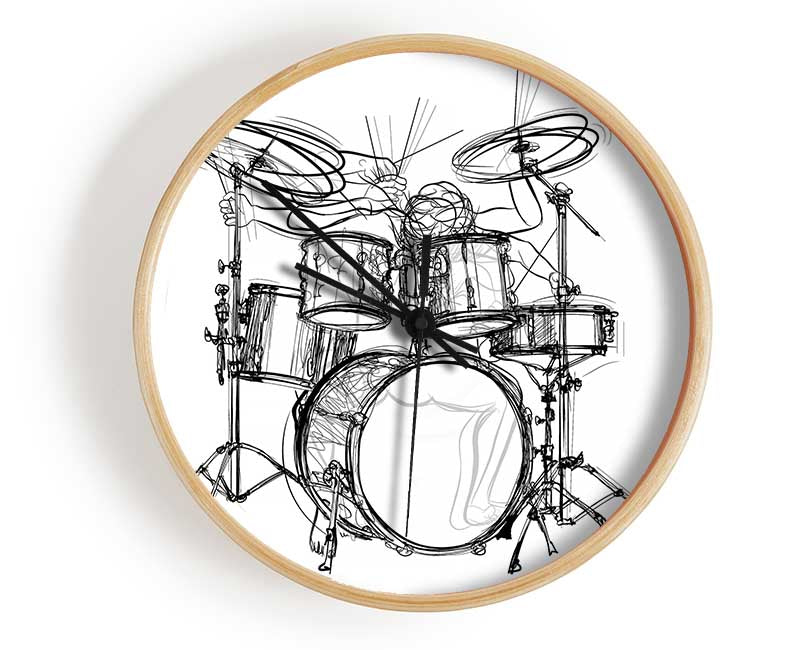 Drummer Moves Clock - Wallart-Direct UK