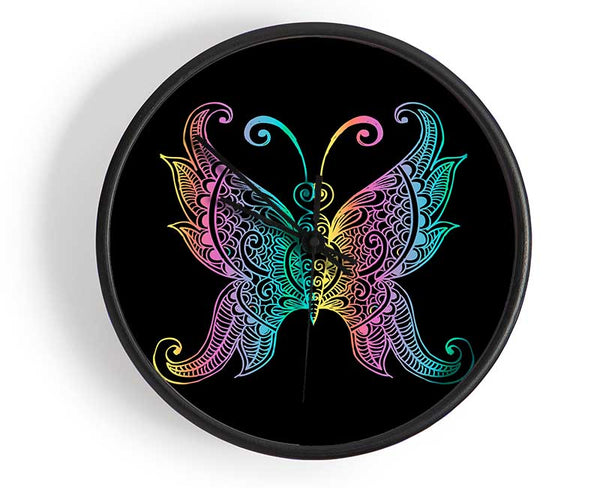 Indian Butterfly Clock - Wallart-Direct UK