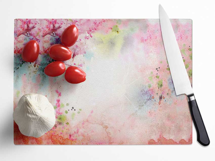 Pink Dream Glass Chopping Board