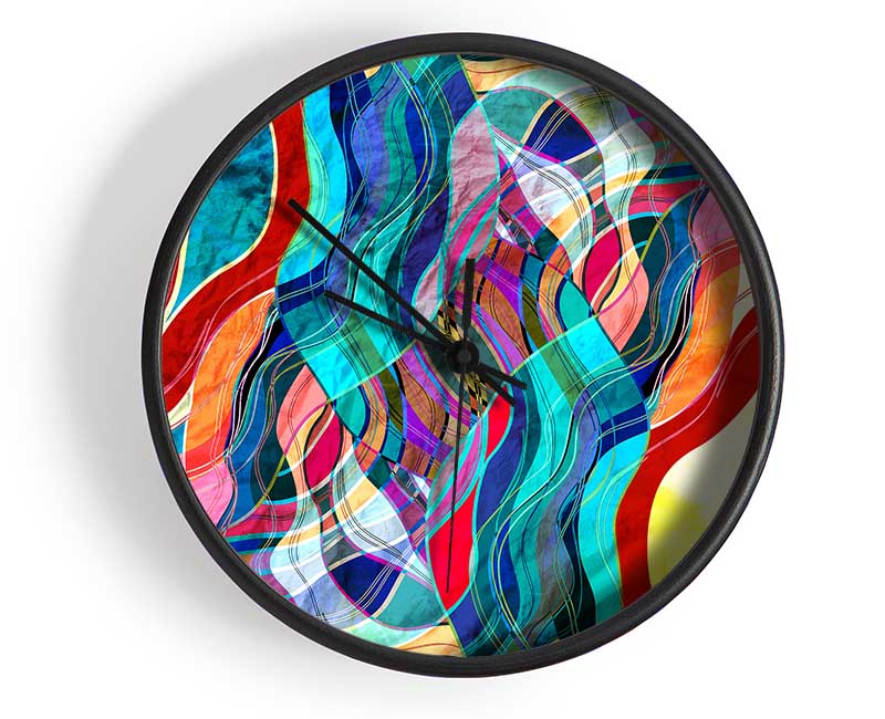 Patterns Of Time 3 Clock - Wallart-Direct UK