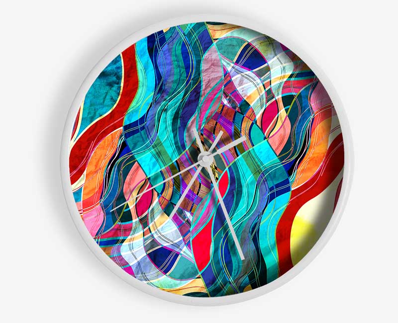 Patterns Of Time 3 Clock - Wallart-Direct UK