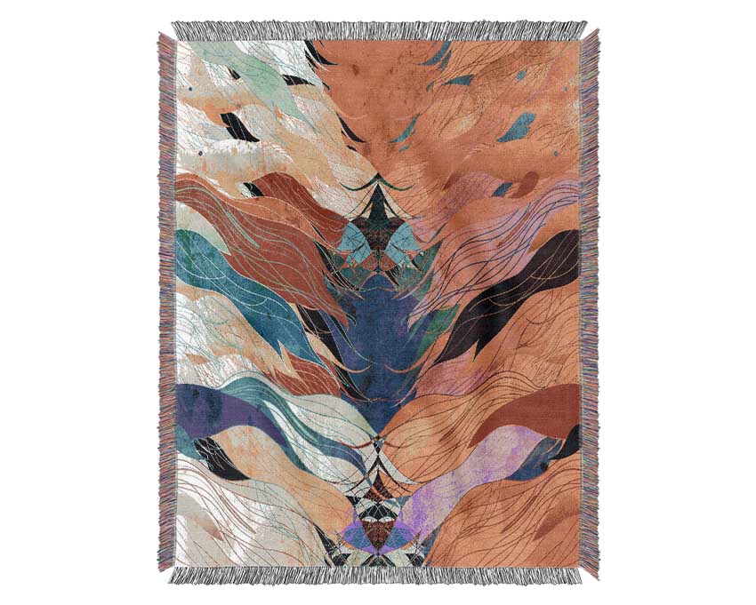 Psychedelic Ocean Fish Woven Blanket