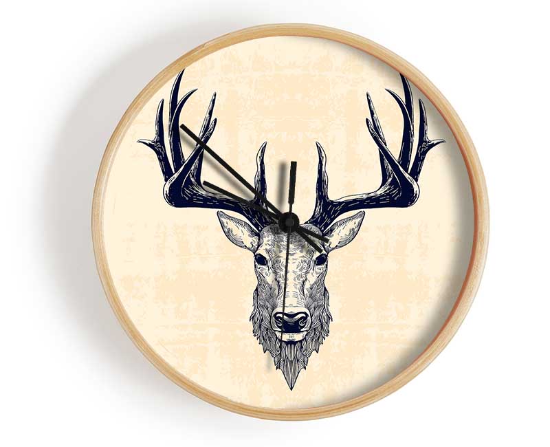 Stag Head Clock - Wallart-Direct UK