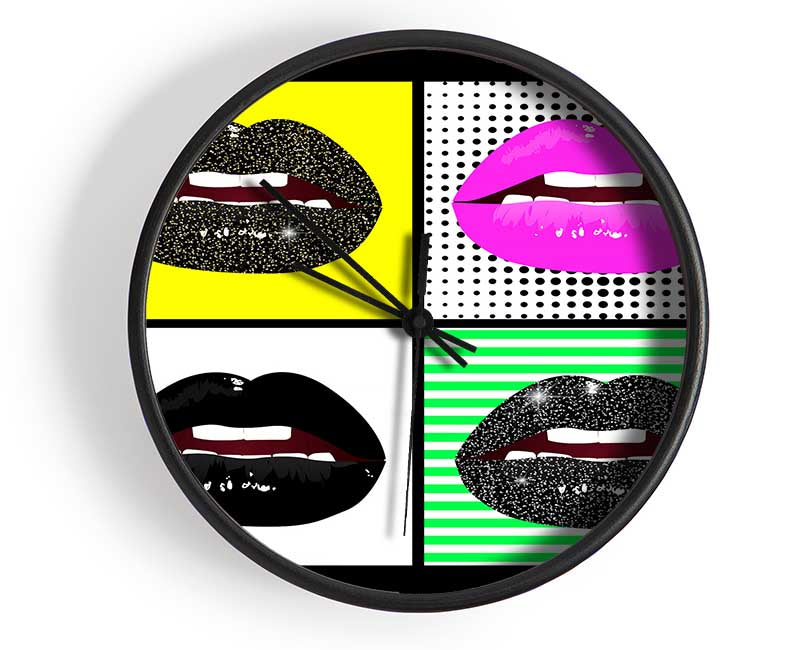 Sparkle Lips Clock - Wallart-Direct UK