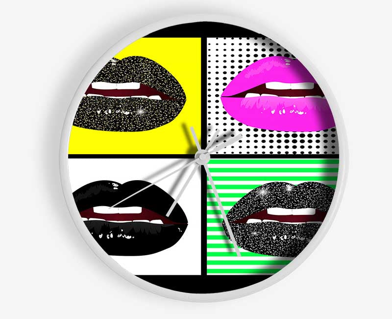 Sparkle Lips Clock - Wallart-Direct UK