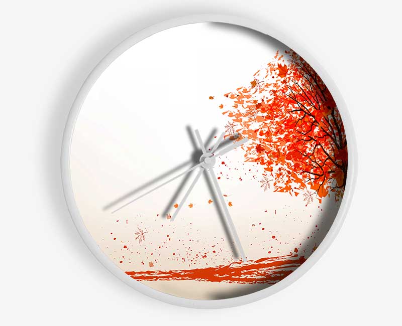 As The Leaves Fall Of The Autumn Tree Clock - Wallart-Direct UK