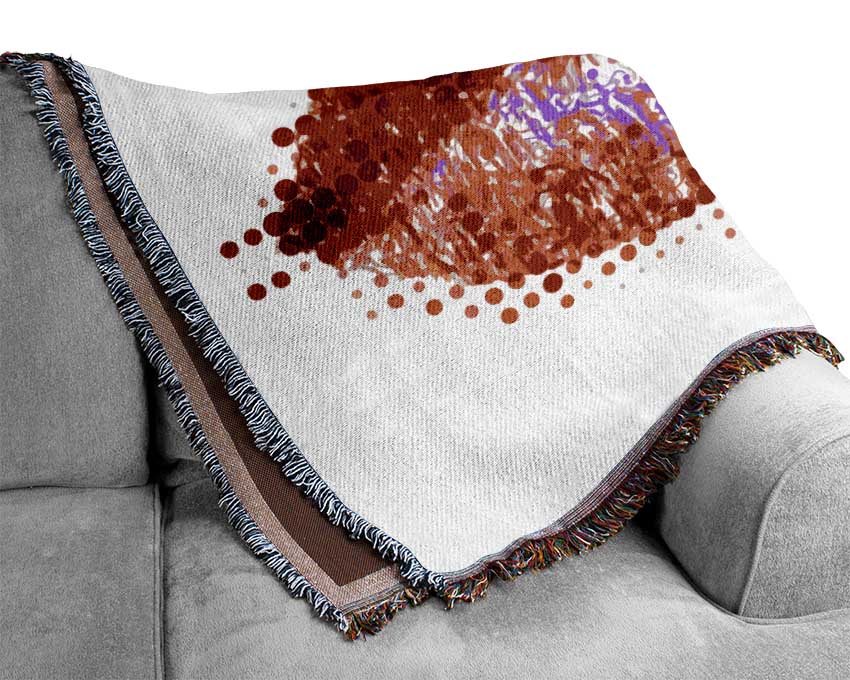 Dot To Dot Lips Woven Blanket